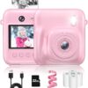 Kids Camera Instant Print, Selfie Digital Camera for Kids Christmas Birthday Gifts