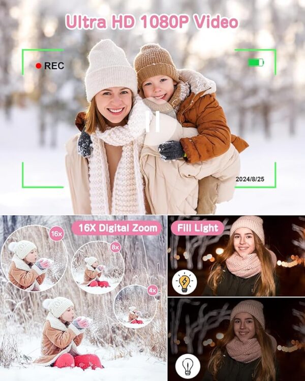 Kids Camera Instant Print, Selfie Digital Camera for Kids Christmas Birthday Gifts